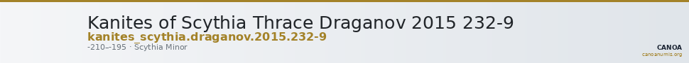 Kanites of Scythia Thrace Draganov 2015 232-9 — CANOA