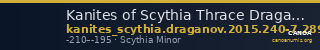 Kanites of Scythia Thrace Draganov 2015 240-7; 289-96 — CANOA