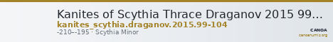 Kanites of Scythia Thrace Draganov 2015 99-104 — CANOA