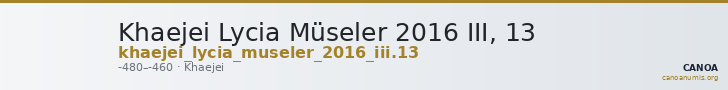 Khaejei Lycia Müseler 2016 III, 13 — CANOA