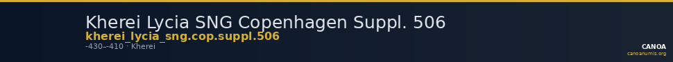 Kherei Lycia SNG Copenhagen Suppl. 506 — CANOA
