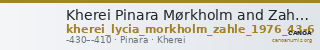 Kherei Pinara Mørkholm and Zahle 1976 43-6 — CANOA