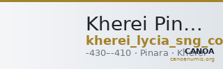 Kherei Pinara SNG Copenhagen Supplement 488 — CANOA
