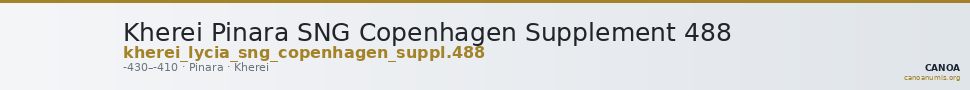 Kherei Pinara SNG Copenhagen Supplement 488 — CANOA
