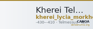 Kherei Telmessus Mørkholm and Zahle 1976 51-4 — CANOA