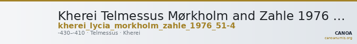 Kherei Telmessus Mørkholm and Zahle 1976 51-4 — CANOA