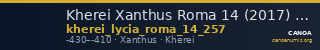 Kherei Xanthus Roma 14 (2017) 257 — CANOA