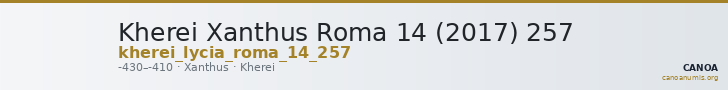 Kherei Xanthus Roma 14 (2017) 257 — CANOA