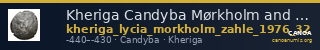 Kheriga Candyba Mørkholm and Zahle 1976 32 — CANOA