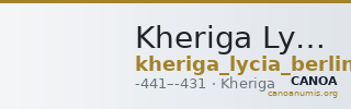 Kheriga Lycia Berlin  Löbbecke 1906 — CANOA