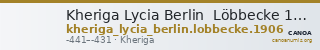 Kheriga Lycia Berlin  Löbbecke 1906 — CANOA