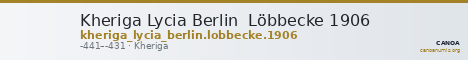 Kheriga Lycia Berlin  Löbbecke 1906 — CANOA
