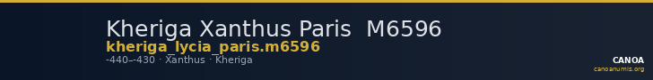 Kheriga Xanthus Paris  M6596 — CANOA