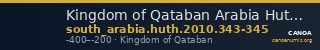 Kingdom of Qataban Arabia Huth 2010 343-345 — CANOA