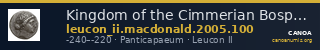 Kingdom of the Cimmerian Bosporus Panticapaeum MacDonald 2005 100 — CANOA