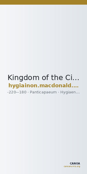 Kingdom of the Cimmerian Bosporus Panticapaeum MacDonald 2005 103 — CANOA