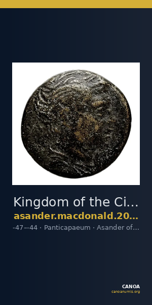 Kingdom of the Cimmerian Bosporus Panticapaeum MacDonald 2005 189-92 — CANOA