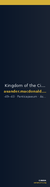 Kingdom of the Cimmerian Bosporus Panticapaeum MacDonald 2005 194 — CANOA