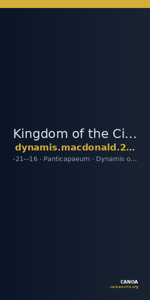 Kingdom of the Cimmerian Bosporus Panticapaeum MacDonald 2005 226-7 — CANOA