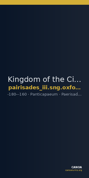 Kingdom of the Cimmerian Bosporus Panticapaeum SNG Oxford 26 — CANOA