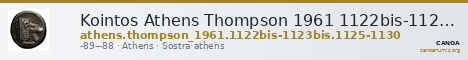 Kointos Athens Thompson 1961 1122bis-1123bis, 1125-1130 — CANOA