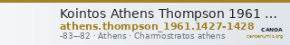 Kointos Athens Thompson 1961 1427-1428 — CANOA