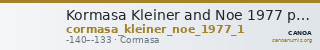 Kormasa Kleiner and Noe 1977 p.100, 1 — CANOA