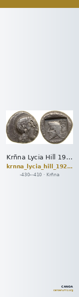 Krñna Lycia Hill 1922 p. 174, no. 25 — CANOA