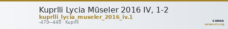 Kuprlli Lycia Müseler 2016 IV, 1-2 — CANOA