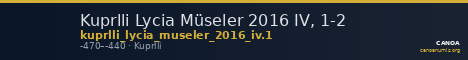 Kuprlli Lycia Müseler 2016 IV, 1-2 — CANOA