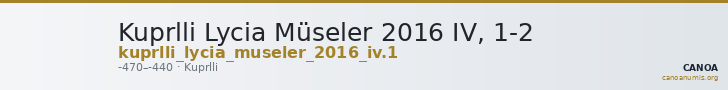 Kuprlli Lycia Müseler 2016 IV, 1-2 — CANOA