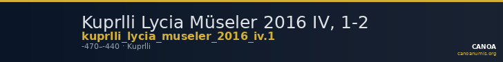 Kuprlli Lycia Müseler 2016 IV, 1-2 — CANOA