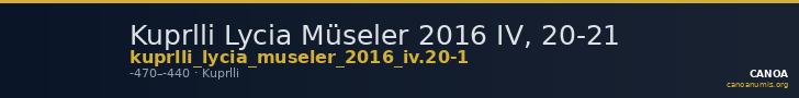 Kuprlli Lycia Müseler 2016 IV, 20-21 — CANOA