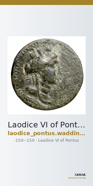 Laodice VI of Pontus Pontus Waddington 1925 8 — CANOA