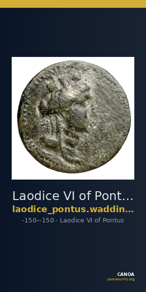 Laodice VI of Pontus Pontus Waddington 1925 8 — CANOA