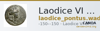 Laodice VI of Pontus Pontus Waddington 1925 8 — CANOA