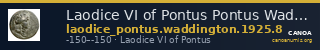 Laodice VI of Pontus Pontus Waddington 1925 8 — CANOA
