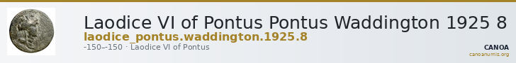 Laodice VI of Pontus Pontus Waddington 1925 8 — CANOA