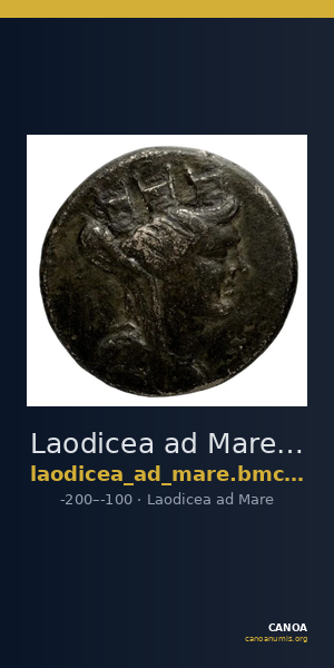 Laodicea ad Mare BMC Laodiceia ad Mare 1-3 — CANOA