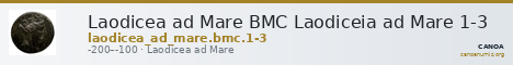 Laodicea ad Mare BMC Laodiceia ad Mare 1-3 — CANOA