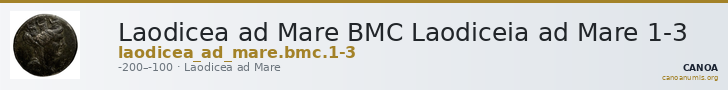 Laodicea ad Mare BMC Laodiceia ad Mare 1-3 — CANOA