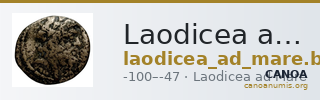 Laodicea ad Mare BMC Laodiceia ad Mare 10-11 — CANOA