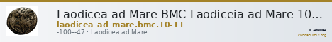 Laodicea ad Mare BMC Laodiceia ad Mare 10-11 — CANOA