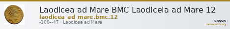 Laodicea ad Mare BMC Laodiceia ad Mare 12 — CANOA
