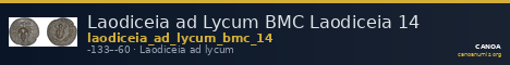 Laodiceia ad Lycum BMC Laodiceia 14 — CANOA