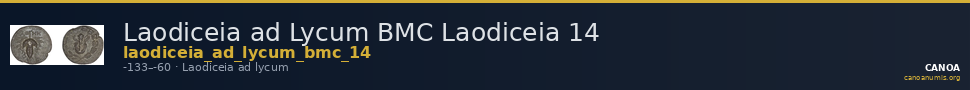 Laodiceia ad Lycum BMC Laodiceia 14 — CANOA