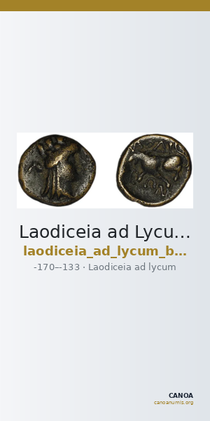 Laodiceia ad Lycum BMC Laodiceia 22-3 — CANOA