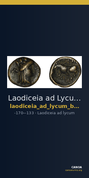 Laodiceia ad Lycum BMC Laodiceia 22-3 — CANOA
