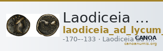 Laodiceia ad Lycum BMC Laodiceia 22-3 — CANOA
