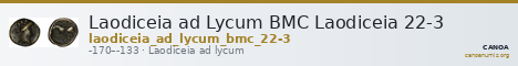 Laodiceia ad Lycum BMC Laodiceia 22-3 — CANOA